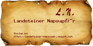 Landsteiner Napsugár névjegykártya